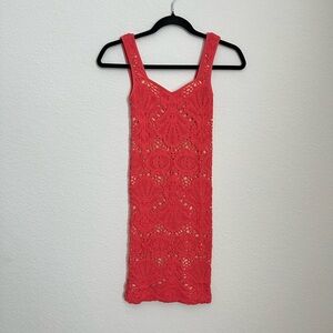 Intimately by Free People pink coral stretchy bodycon dress XS/S